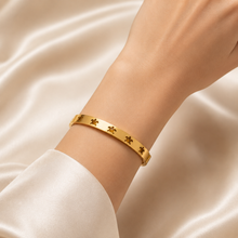Load image into Gallery viewer, Luxury Gold Turtle Cut-Out Stainless Steel Bangle Bracelet (BR-48)