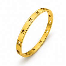 Load image into Gallery viewer, Luxury Gold Turtle Cut-Out Stainless Steel Bangle Bracelet (BR-48)