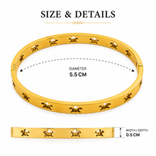 Load image into Gallery viewer, Luxury Gold Turtle Cut-Out Stainless Steel Bangle Bracelet (BR-48)