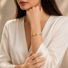 Load image into Gallery viewer, Luxury Gold Turtle Cut-Out Stainless Steel Bangle Bracelet (BR-48)