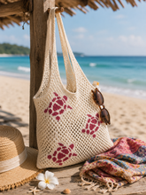 Load image into Gallery viewer, Crochet Beach Tote Bag