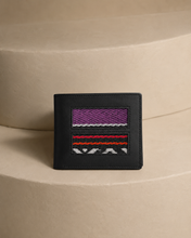 Load image into Gallery viewer, Sadu Pattern Leather Bifold Wallet (SM-11)
