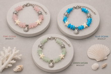 Load image into Gallery viewer, Turtle Starfish Beaded Ocean Bracelet (52)