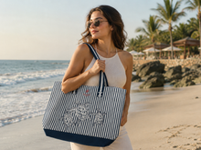 Load image into Gallery viewer, SALIHAFA Sea Turtle Striped Tote Bag (SP43-L)
