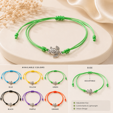 Load image into Gallery viewer, Adjustable Multi-Color Cord Turtle Charm Bracelets (BR-11)
