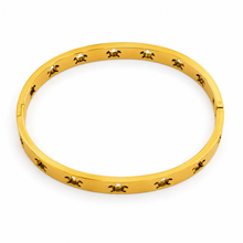 Load image into Gallery viewer, Luxury Gold Turtle Cut-Out Stainless Steel Bangle Bracelet (BR-48)
