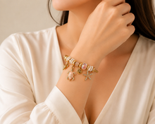 Load image into Gallery viewer, Gold Ocean Charm Bracelet (BR-56)
