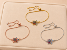 Load image into Gallery viewer, CZ Turtle Chain Bracelet (BR-66)
