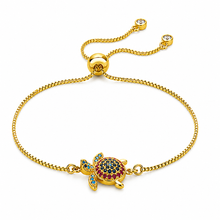 Load image into Gallery viewer, CZ Turtle Chain Bracelet (BR-66)
