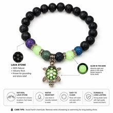 Load image into Gallery viewer, Glow Turtle Lava Bracelet (BR-71)
