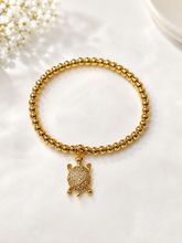 Load image into Gallery viewer, Gold Turtle Charm Bracelet (BR-73)
