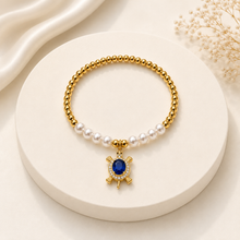 Load image into Gallery viewer, Pearl Gold Turtle Bracelet (BR-72)
