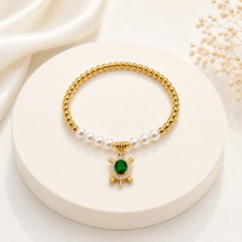 Load image into Gallery viewer, Pearl Gold Turtle Bracelet (BR-72)
