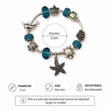Load image into Gallery viewer, Silver Ocean Charm Bracelet (BR-74)
