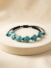 Load image into Gallery viewer, Handmade Turtle Charm Braided Bracelet (BR-21)

