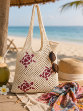Load image into Gallery viewer, Crochet Beach Tote Bag
