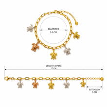 Load image into Gallery viewer, Gold Turtle Chain Bracelet &amp; Anklet (BR-49)
