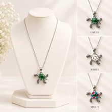 Load image into Gallery viewer, Silver Turtle Pendant Necklace (BR-26)
