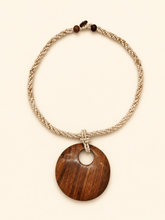 Load image into Gallery viewer, Wooden Disc Beaded Necklace (N-39 T-9)

