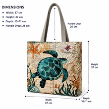 Load image into Gallery viewer, Sea Turtle Tote Bag

