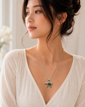 Load image into Gallery viewer, Silver Turtle Pendant Necklace (BR-26)
