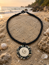 Load image into Gallery viewer, Natural Shell Spiral Necklace (N-39 T-1)
