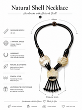 Load image into Gallery viewer, Natural Shell Necklace Black &amp; White (N-39 T-5)
