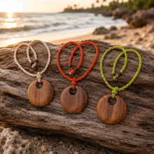 Load image into Gallery viewer, Wooden Disc Beaded Necklace (N-39 T-9)
