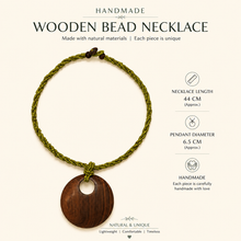 Load image into Gallery viewer, Wooden Disc Beaded Necklace (N-39 T-9)
