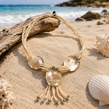 Load image into Gallery viewer, Natural Shell Necklace Black &amp; White (N-39 T-5)
