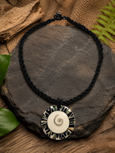 Load image into Gallery viewer, Natural Shell Spiral Necklace (N-39 T-1)
