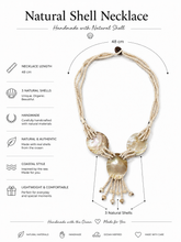 Load image into Gallery viewer, Natural Shell Necklace Black &amp; White (N-39 T-5)
