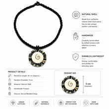 Load image into Gallery viewer, Natural Shell Spiral Necklace (N-39 T-1)
