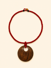 Load image into Gallery viewer, Wooden Disc Beaded Necklace (N-39 T-9)
