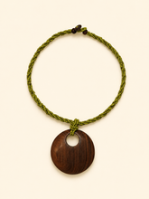 Load image into Gallery viewer, Wooden Disc Beaded Necklace (N-39 T-9)
