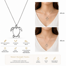 Load image into Gallery viewer, Minimalist Turtle Outline Necklace (BR-32)
