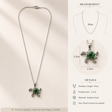 Load image into Gallery viewer, Silver Turtle Pendant Necklace (BR-26)
