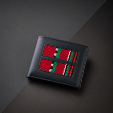 Load image into Gallery viewer, Sadu Pattern Leather Bifold Wallet (SM-11)
