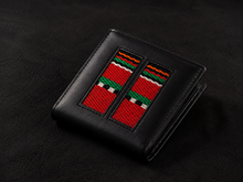 Load image into Gallery viewer, Sadu Pattern Leather Bifold Wallet (SM-11)
